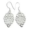Image 1 : Silver Cubic Zirconia(1.75ct) Rhodium Plated Earrings (~Size 0) (~length 0 inches) (~weight 8.5g)