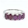 Image 1 : Silver Ruby(3.15ct) Rhodium Plated Ring (~Size 7)(Ring is resizable for $40) (~length 0 inches) (~we