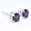 Image 2 : Silver Amethyst(1.65ct) Plated Earrings (~Size 0) (~length 0 inches) (~weight 1.75g)