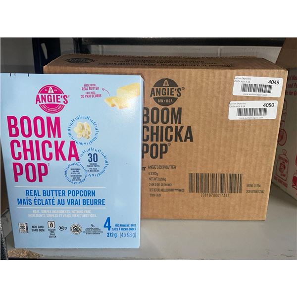 Angie's Boom Chicka Pop Real Butter Popcorn 6 x 372g