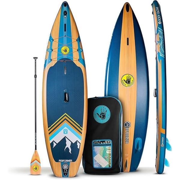 Body Glove Performer 11 ISUP Package - Paddle Board, Paddle, Storage Backpack, Electric and Hand Pum