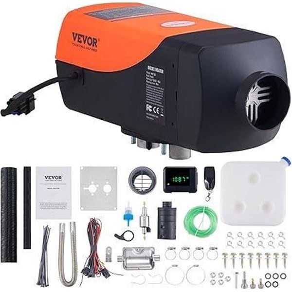 VEVOR Diesel Air Heater, 12V 2KW Diesel Heater with Remote Control and LCD Display, 10L Fuel Tank Di