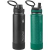 Image 1 : ThermoFlask 24 oz Double Wall Vacuum Insulated Stainless Steel 2-Pack of Water Bottles, Black/Malach