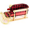 Image 1 : Snow Sleds for Kids – Wood Snow Sled with Cushion Seat and Pulling Rope – Snow Sle