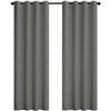 Image 1 : SUN+BLK - Total Blackout Noise Reduction and Thermal Insulation Curtains - 2 Panels (Dark Grey) 52" 