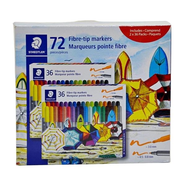 Staedtler 72 Fiber Tip Markers