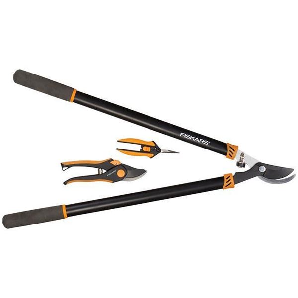 Fiskars Prune Trim Snip 3 Piece Pruning Set
