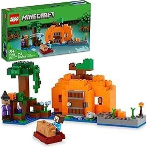 LEGO Minecraft The Pumpkin Farm - Building Toy for Kids Age 8+ - Toy for Boys, Girls, & Gamers W/Ste