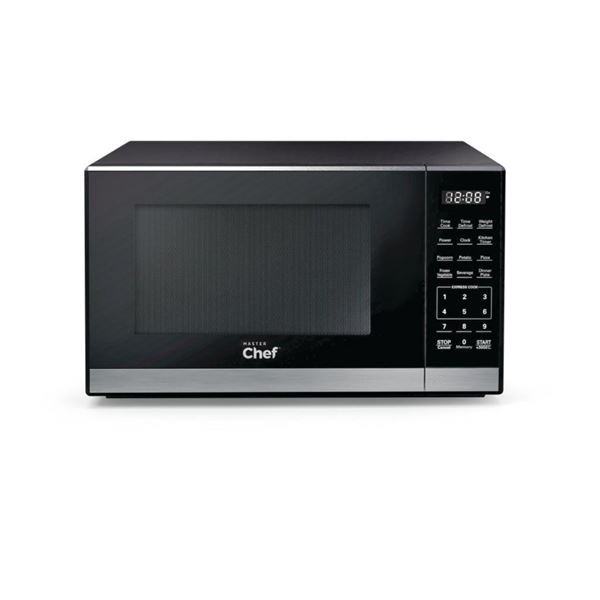 MASTER Chef Countertop Microwave, 0.7-cu.ft., Black/Stainless Steel