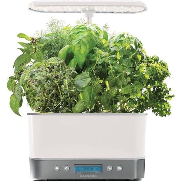 AeroGarden Harvest Elite Indoor Garden Hydroponic System with LED Grow Light and Herb Kit, Holds up 