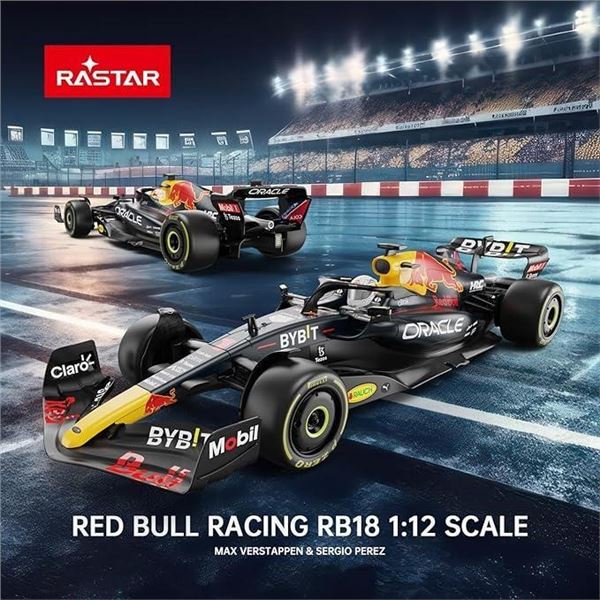 Rastar 1/12 F1 Red Bull Car, Oracle Red Bull Racing F1 RB18 Remote Control Car Model, New 2022 Red B