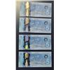 Image 2 : Four Sequential 2013 Canadian Five Dollar Banknotes.