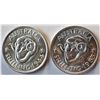 Image 1 : Australia, 1 Shilling x 2 1944 and 1963 both Mint State with Luster.
