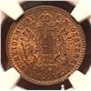 Image 3 : Austria, 1 Kreuzer 1881 Copper MS-66 NGC Certified Repunched * not reflected on level, "TOP POP" Onl