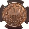 Image 4 : Austria, 1 Kreuzer 1881 Copper MS-66 NGC Certified Repunched * not reflected on level, "TOP POP" Onl