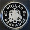 Image 2 : Barbados, 1$ 2019 "The Bat Signal" in Color .9999 Ltd. Minted at RCM in Original Package w/ C.O.A. P