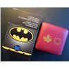 Image 4 : Barbados, 1$ 2019 "The Bat Signal" in Color .9999 Ltd. Minted at RCM in Original Package w/ C.O.A. P