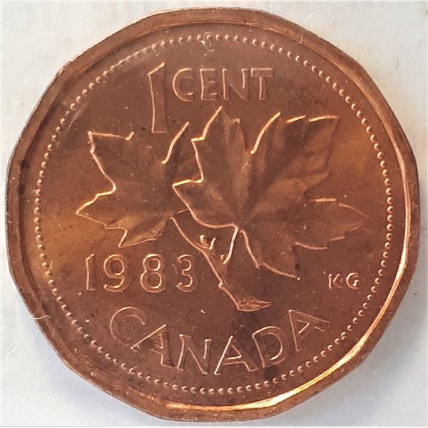 Canada, 0.01c 1983 "Near Beads" MS-66 Red ICCS Cert.