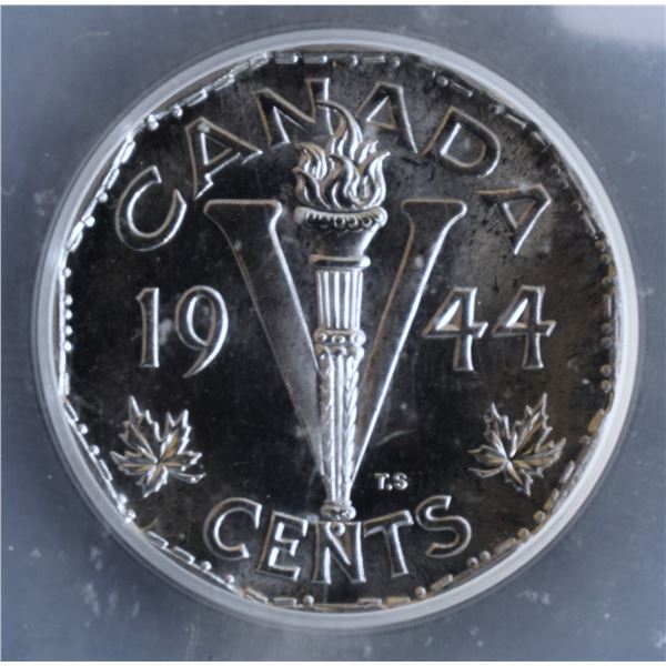 Canada, 0.05c 1944 Steel-Nickel MS-67 Certified by ICG
