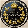 Image 1 : Canada, 0.05c 2015 Legacy of Canadian Nickel "The Crossed Maple Boughs" 1 Oz .9999 Proof U.H. Cameo 