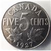 Image 5 : Canada, 0.05c Trio W/ 1918 Small Silver MS-60 / Nickel (x2) 1927 XF-40 and 1934 XF-40 all Certified 