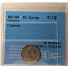 Image 1 : Canada, 0.10c 1872H F-12 Cleaned CCCS Certified