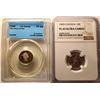 Image 1 : Canada, 0.10c x 2 1965 Ultra Cameo PL-65 Cert. NGC + 1996 Ultra Heavy Cameo PF-69 Cert CCCS (2)