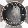 Image 2 : Canada, 0.10c x 2 1965 Ultra Cameo PL-65 Cert. NGC + 1996 Ultra Heavy Cameo PF-69 Cert CCCS (2)
