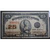 Image 1 : Canada, 0.25c 1923 "Dominion of Canada" DC-24d Serial # 656073 in Fine F Grade.