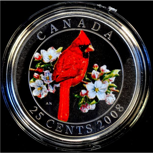 Canada, 0.25c Northern Cardinal 2008 colorized Original packaging