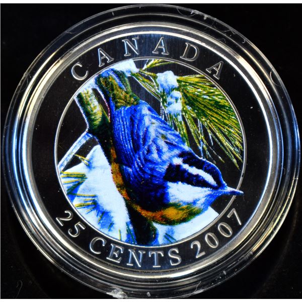 Canada, 0.25c Red-Breasted Nuthatch 2007 colorized Original packaging