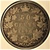 Image 1 : Canada, 0.50c 1870 1st Date LWC VG / F