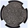 Image 1 : Canada, 0.50c 1899 Small 1st 9 Sterling Silver VF-25 Certified by NGC