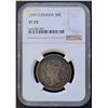 Image 3 : Canada, 0.50c 1899 Small 1st 9 Sterling Silver VF-25 Certified by NGC