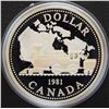 Image 1 : Canada, 1$ 1981 "100th Trans-Canada Railway" Silver Proof U.H.Cameo in Original Mint Case