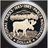 Image 1 : Canada, 1$ 1985(1885-) "100th National Parks" Silver Proof U.H.Cameo in Original Mint Case