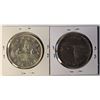 Canada, 1$ x 2, 1953 Mint S. + 1967 PL W/ Gray Patina  (2)