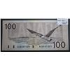 Image 2 : Canada, 100$ 1988 "Birds Series" BC-60aA-i Serial # AJX3271571 "Replacement"