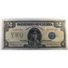 Canada, 2$ 1923 "Dominion of Canada" DC-26i Blue Seal "Group 2" Serial # S-958134 in VF+ Grade.