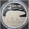 Canada, 2$ 2004 pair of 2$ Stamps and Proof 2$ .9999 Coin Set "The Proud Polar Bear" Limited Ed. in 