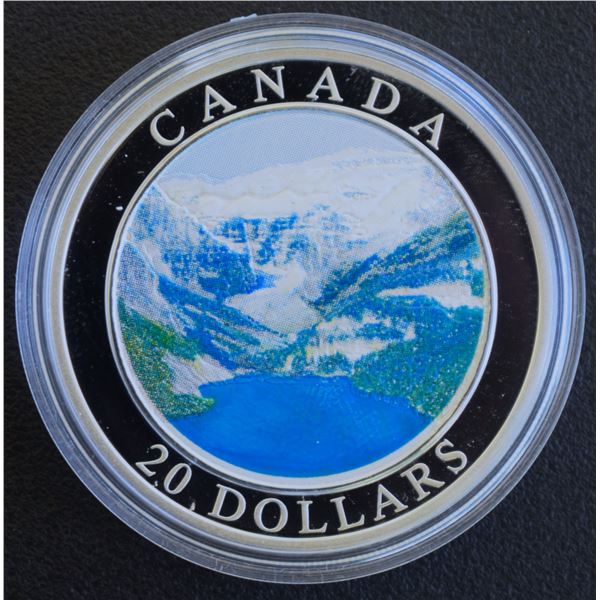 Canada, 20$ 2003 Natural Wonders Series "Rocky Mountains" 1 Oz .9999 Proof U.H.Cameo in Original Pac