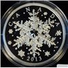 Canada, 20$ 2013 .9999 1 Oz, Proof, Winter Snowflake w/ Swarovski U. H. Cameo Original Packaging