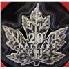 Image 1 : Canada, 20$ 2015 "The Canadian Maple Leaf" 1 Oz .9999 Custome Maple Leaf Shape In Original Box