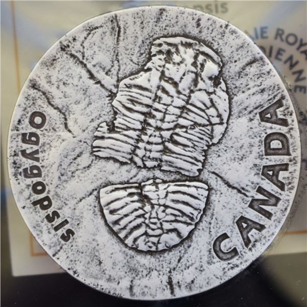 Canada, 20$ 2017 "Ancient Canada, Ogygopsis" 1 Oz .9999 Antique Finish In Original Pack with Exposit