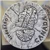 Canada, 20$ 2017 "Ancient Canada, Ogygopsis" 1 Oz .9999 Antique Finish In Original Pack with Exposit