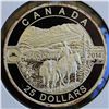 Canada, 25$ 2014 "Cowboy in the Canadian Rockies" 1 Oz .9999 Proof U.H.Cameo No Box