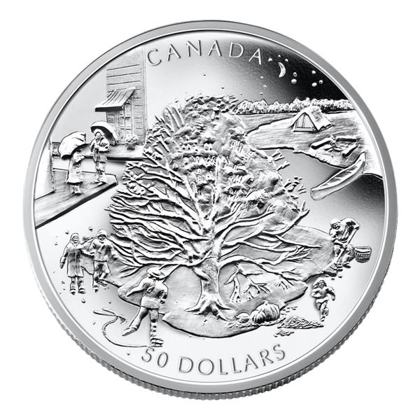 Canada, 50$ "The four seasons" 2006 5 Oz 99.99 Proof Original Packaging