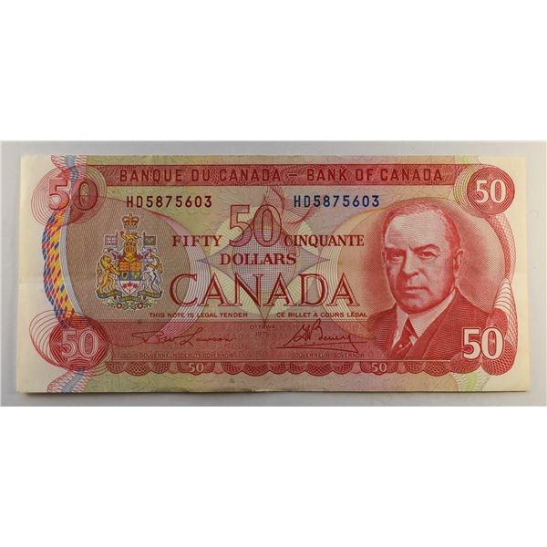 Canada, 50$ 1975 BC-51a Short Run Choice XF+