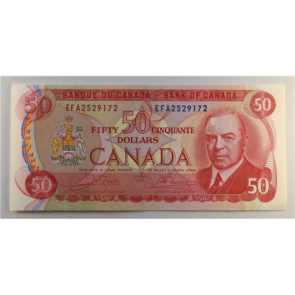 Canada, 50$ 1975 BC-51b Short Run A-UNC (Just light center fold)