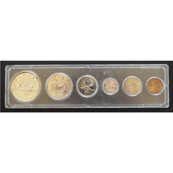 Canada, Display Holder Set, Year 1960 from Penny to Dollar Silver ASW Oz 1.1094 All Mint State